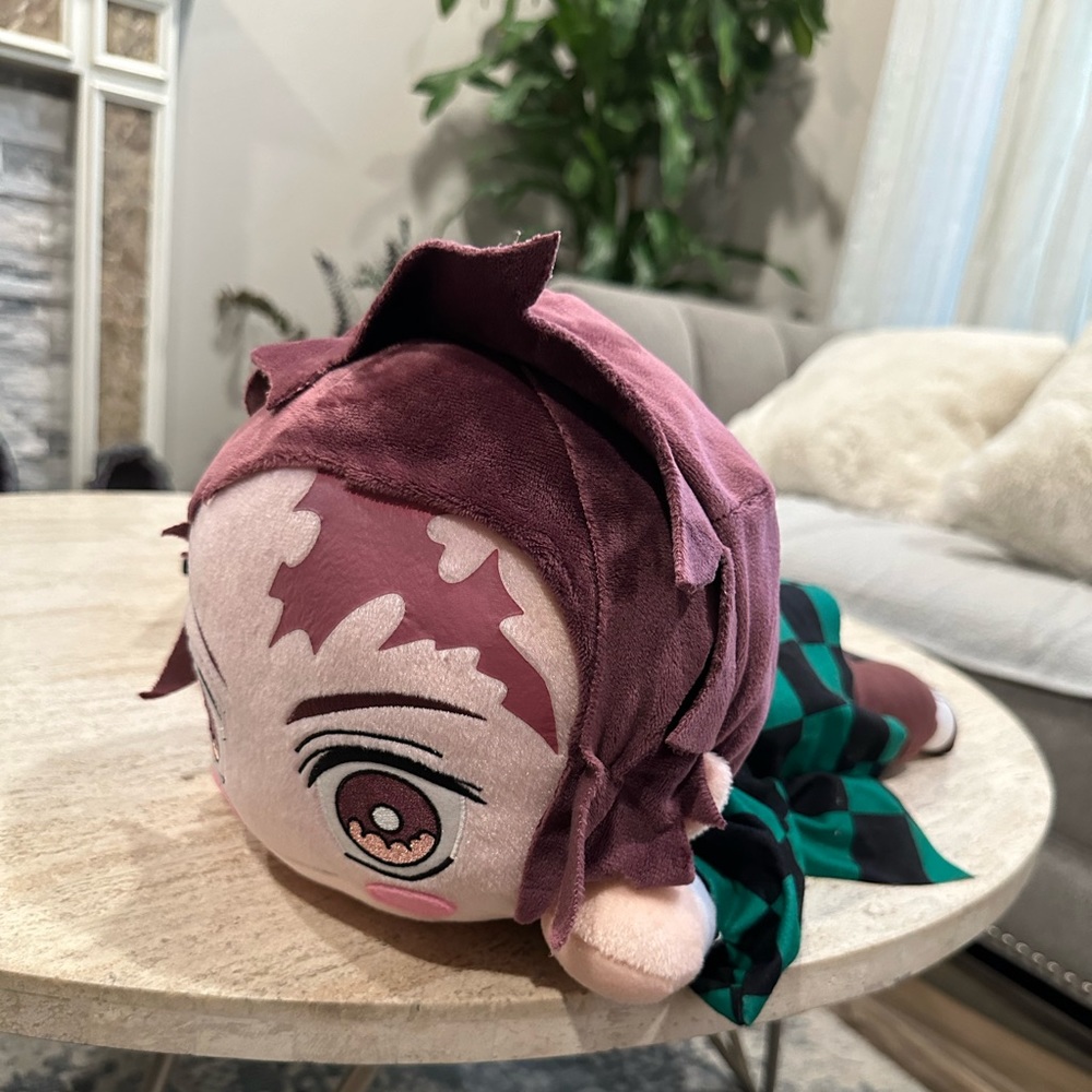 Demon Slayer Tanjiro Kamado Nesoberi Jumbo Stuffed Plush Doll 17” Sega Kimetsu
